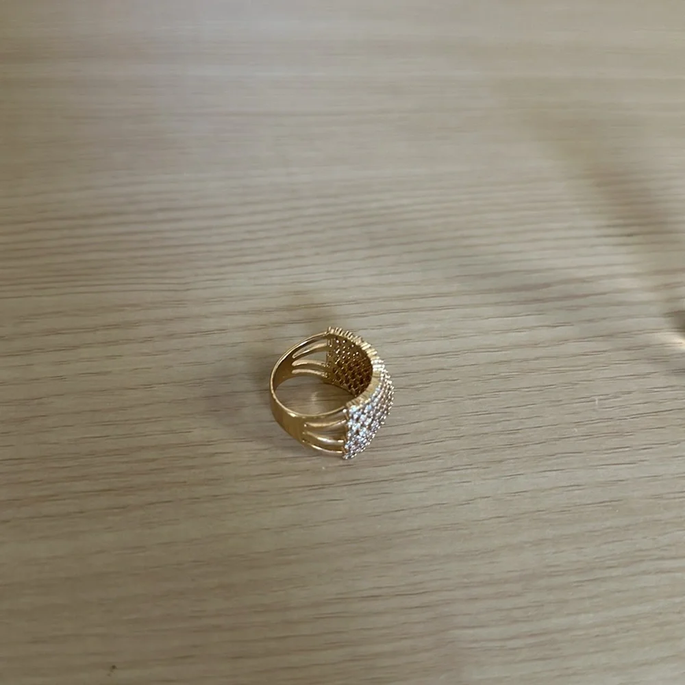 Express Gold Rhinestone Ring 8 - Picture 7 of 9